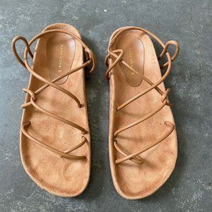 Brown leather Zara Home sandals